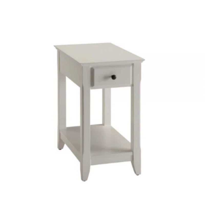 Space Saving Rectangular 23 Wooden Side End Table with Two Storage Shelve and One Drawer for Living Room - 13 L X 22 W x 23 H