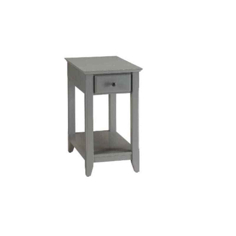 Space Saving Rectangular 23 Wooden Side End Table with Two Storage Shelve and One Drawer for Living Room - 13 L X 22 W x 23 H