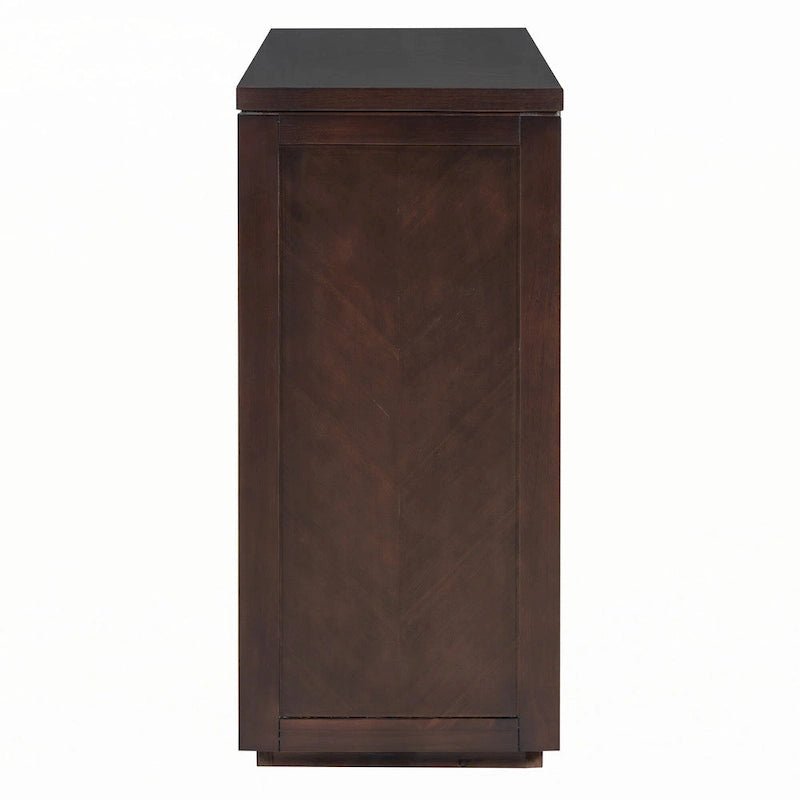 55  Rustic Wooden Entryway Console Table(Espresso)