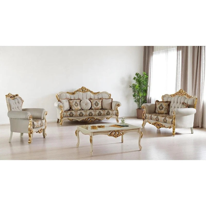 Cadenza 3 Pieces Living Room Sets 1 Sofa 1 Love seat 1 Chair