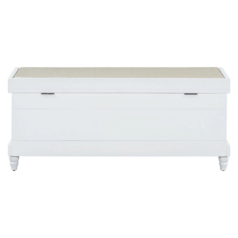 Classic Fluted Shoe Bench with Cushion & 3 Drawers