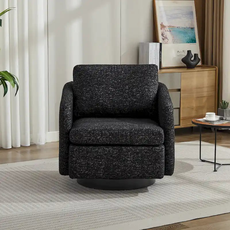 Chenille Upholstered Swivel Accent Chair for Living Room