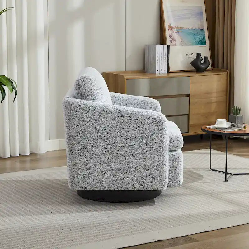 Chenille Upholstered Swivel Accent Chair for Living Room