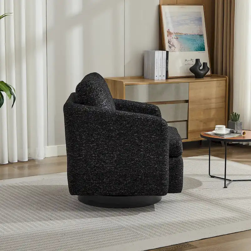 Chenille Upholstered Swivel Accent Chair for Living Room