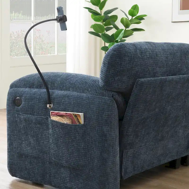 U-Shaped Sectional Sofa Indoor Chaise Lounge w/ USB & Type-C Charger