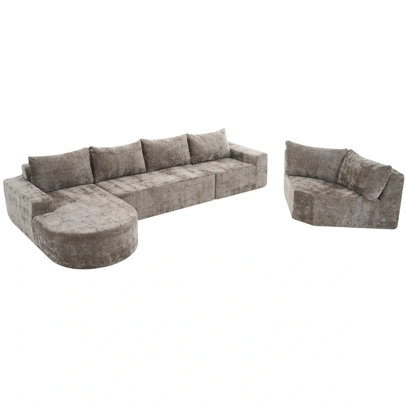 Modular Sectional Sofa Living Room Floor Couch Chaise Lounge