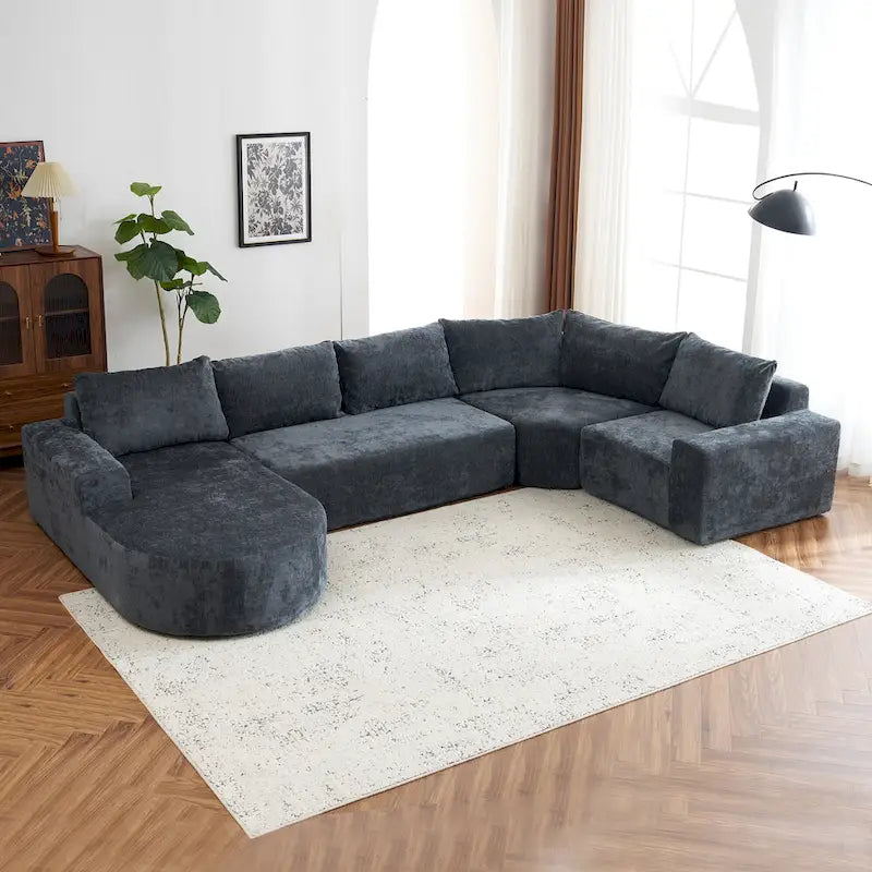 Modular Sectional Sofa Living Room Floor Couch Chaise Lounge