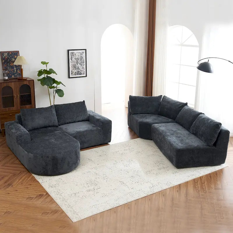 Modular Sectional Sofa Living Room Floor Couch Chaise Lounge