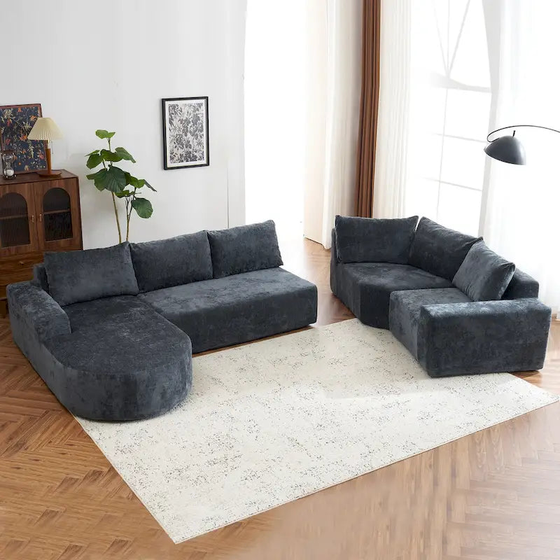 Modular Sectional Sofa Living Room Floor Couch Chaise Lounge