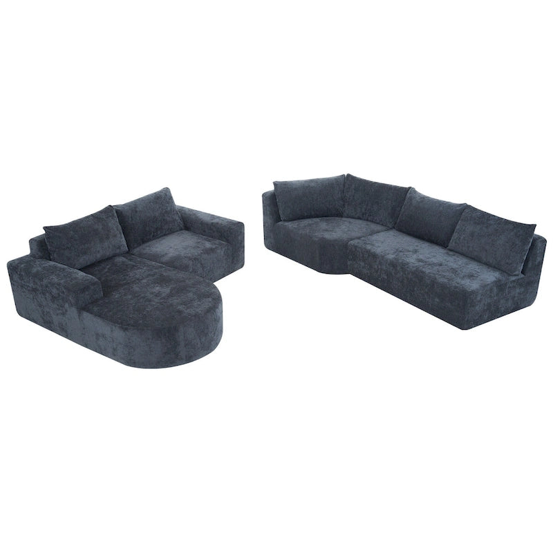 Modular Sectional Sofa Living Room Floor Couch Chaise Lounge