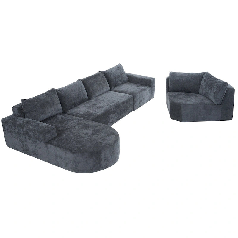 Modular Sectional Sofa Living Room Floor Couch Chaise Lounge