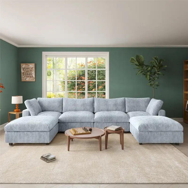 157.48  Modular Sectional Sofa Couch, Modern Deep Seat Sleeper Sofa for Living Room