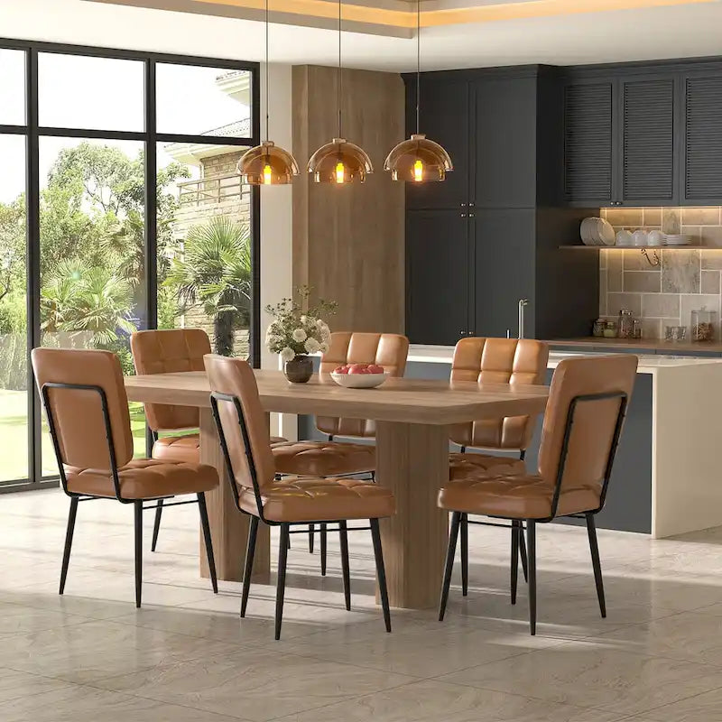 Modern Dining Chairs Set of 2/4/6/8, Upholstered Kitchen Chairs with Thick Cushion for Dining Room