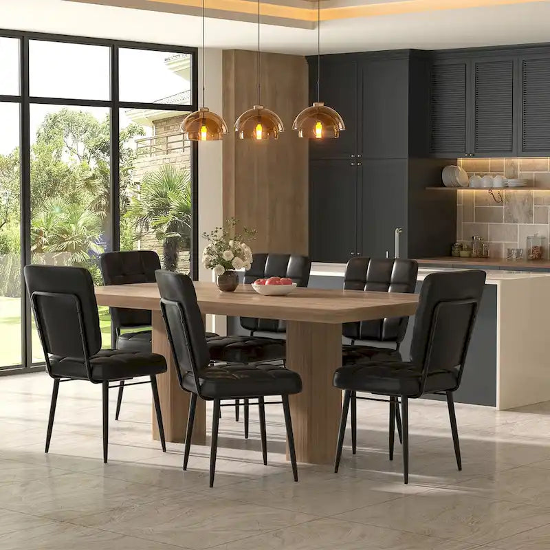 Modern Dining Chairs Set of 2/4/6/8, Upholstered Kitchen Chairs with Thick Cushion for Dining Room