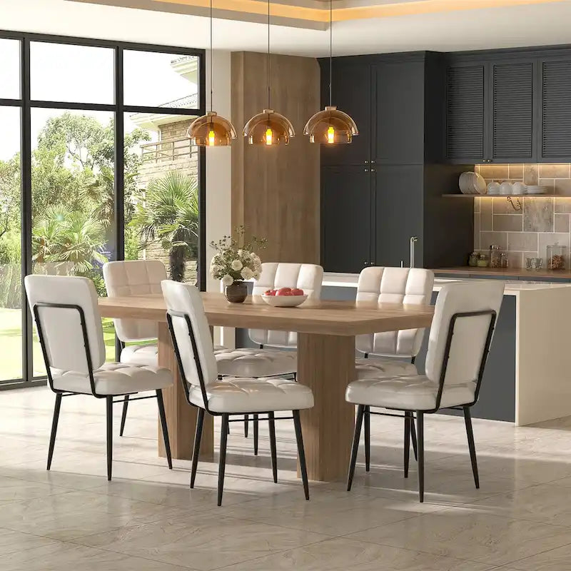 Modern Dining Chairs Set of 2/4/6/8, Upholstered Kitchen Chairs with Thick Cushion for Dining Room