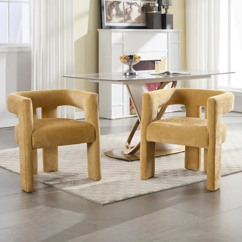 Comfortable Fabric Upholstered Dining Chair Set for Various Spaces
