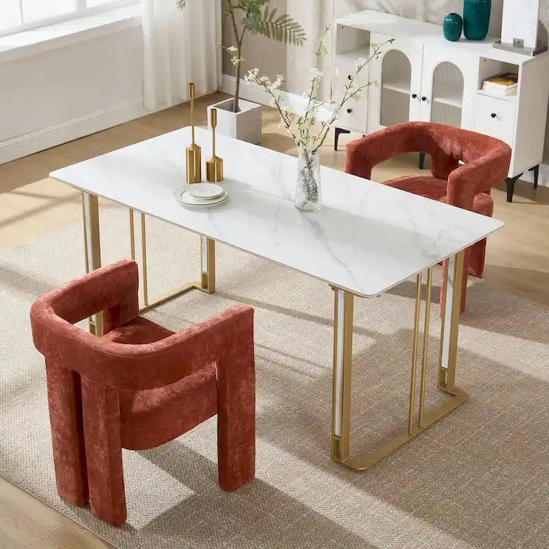 Comfortable Fabric Upholstered Dining Chair Set for Various Spaces