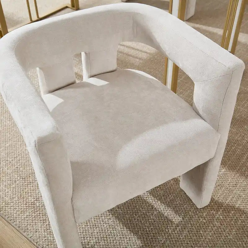 Comfortable Fabric Upholstered Dining Chair Set for Various Spaces