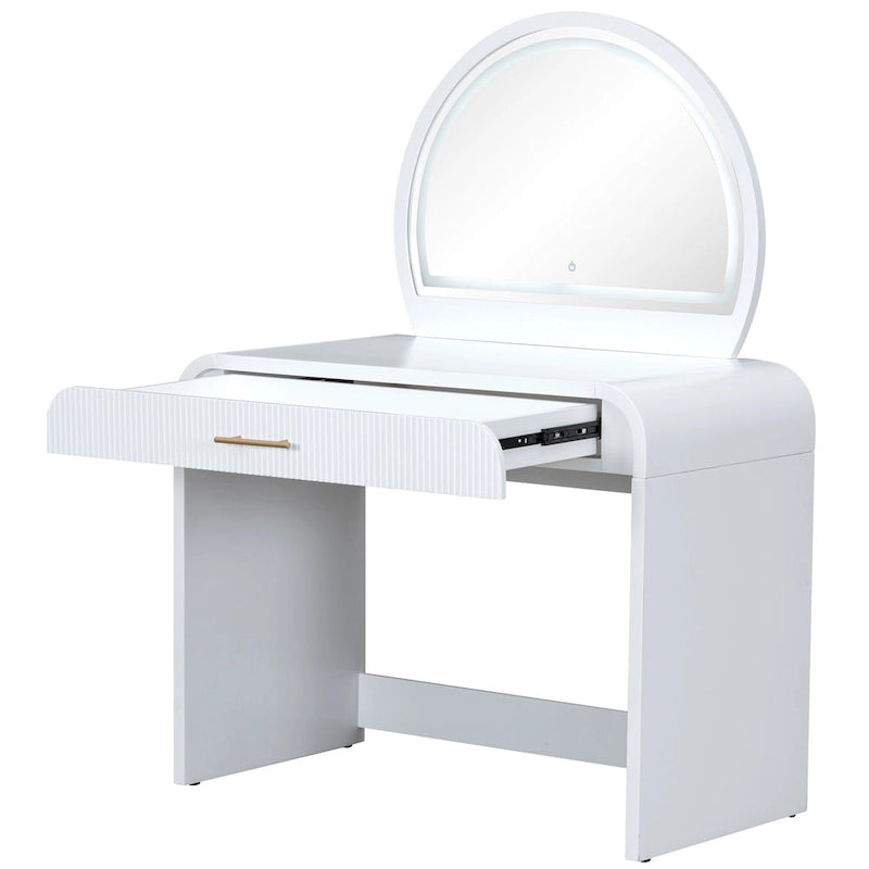 39  Makeup Vanity Table with Mirror Touch Screen Lighted Mirror