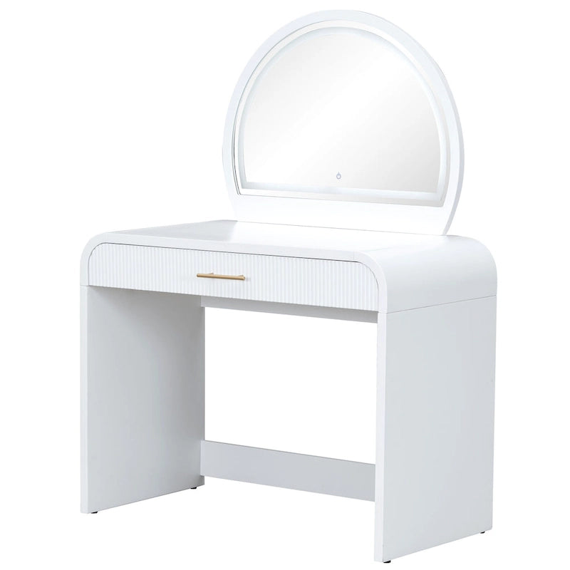39  Makeup Vanity Table with Mirror Touch Screen Lighted Mirror