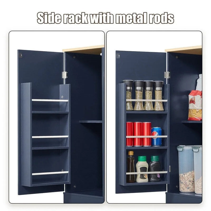 53-Inch Kitchen Storage Island with Drawers & Built-In Trash Bin  Modern Farmhouse Design for Kitchen & Dining.