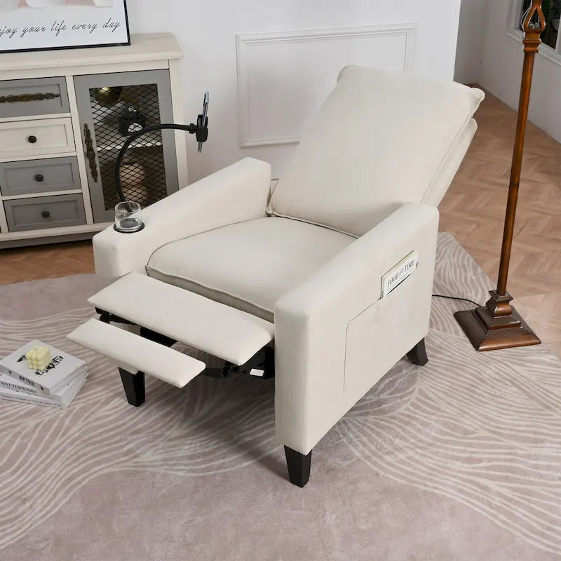Recliner Chairs for Adults, Adjustable Recliner Sofa with Mobile Phone Holder & Cup Holder