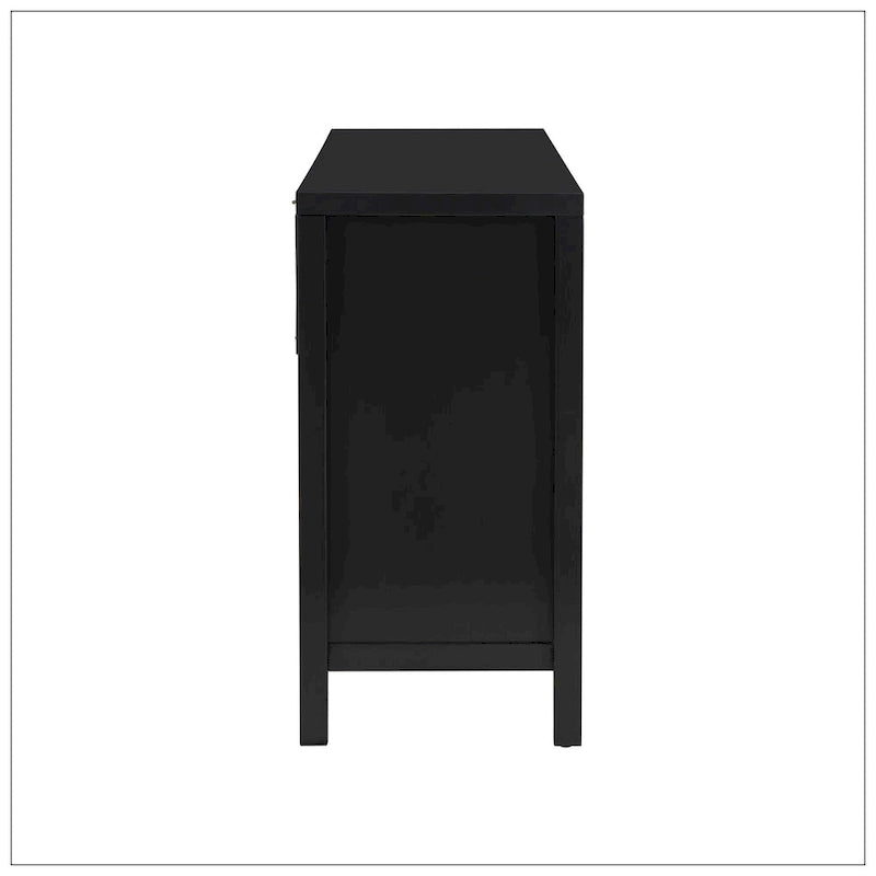 Minimalist Wave-Pattern Sideboard with Functional Storage