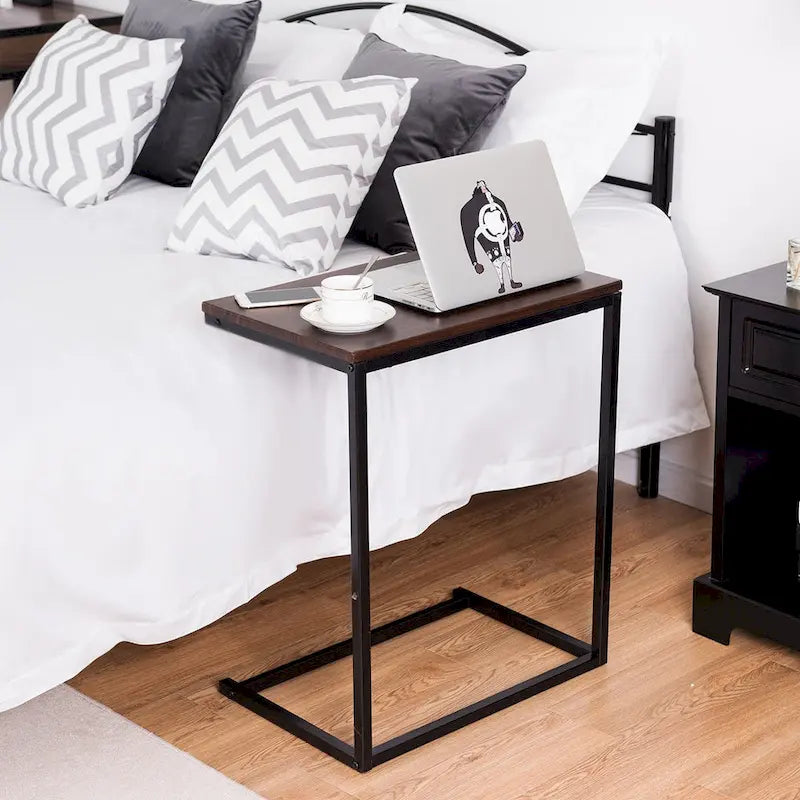 Gymax 26  Laptop Holder Sofa Side End Table C Table Home Office - 22 X14 X26