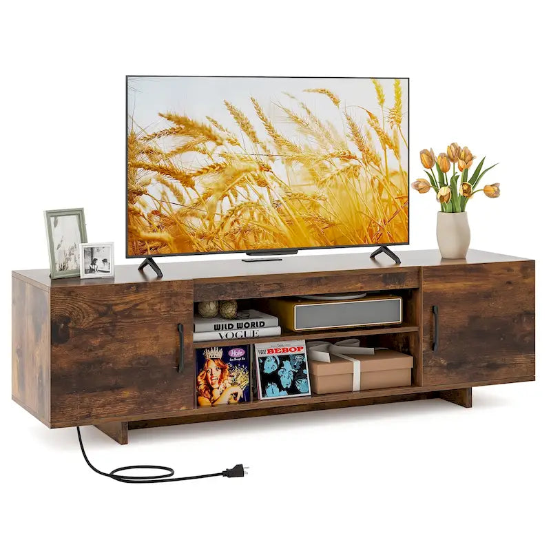 Costway TV Stand for 70  TVs Modern Entertain Center with Power Outlet - See Details