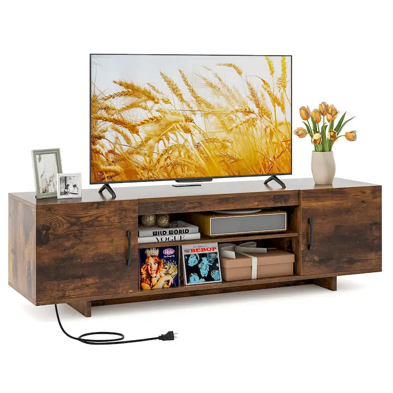 Costway TV Stand for 70  TVs Modern Entertain Center with Power Outlet - See Details