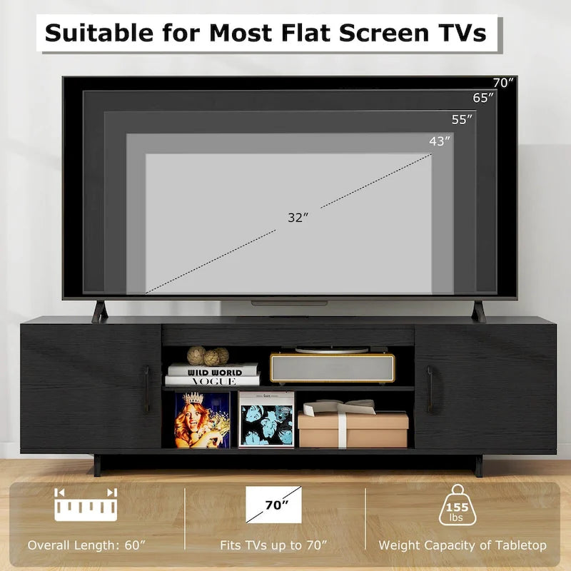 Costway TV Stand for 70  TVs Modern Entertain Center with Power Outlet - See Details