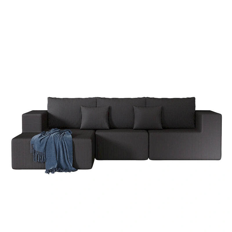 108.3Inch Modular L Shaped Sectional Sofa Couch with Chaise Lounge