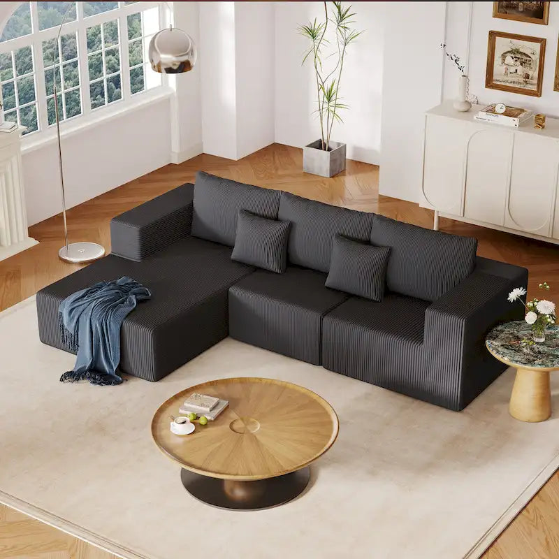 108.3Inch Modular L Shaped Sectional Sofa Couch with Chaise Lounge
