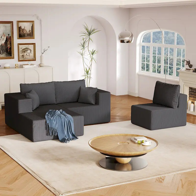 108.3Inch Modular L Shaped Sectional Sofa Couch with Chaise Lounge