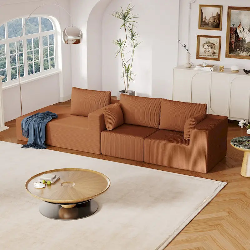 108.3Inch Modular L Shaped Sectional Sofa Couch with Chaise Lounge