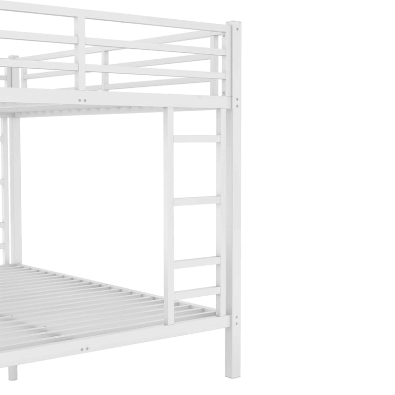 Metal Queen over Queen Bunk Bed for Teens and Adults,Space-Saving/Noise Reduced/No Box Spring Needed