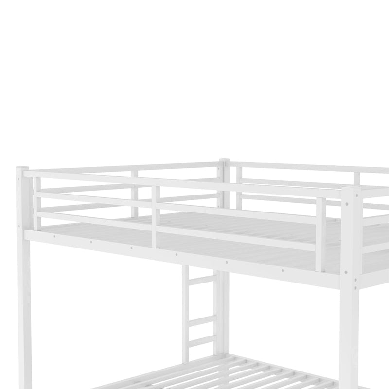 Metal Queen over Queen Bunk Bed for Teens and Adults,Space-Saving/Noise Reduced/No Box Spring Needed