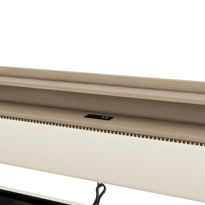 Twin Size Upholstered Daybed with Storage and LED