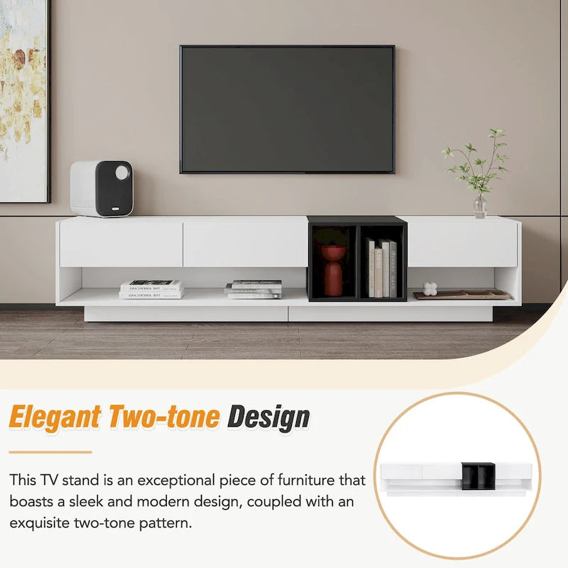 74  TV Stand with Storage & Compartment for TVs Up to 80