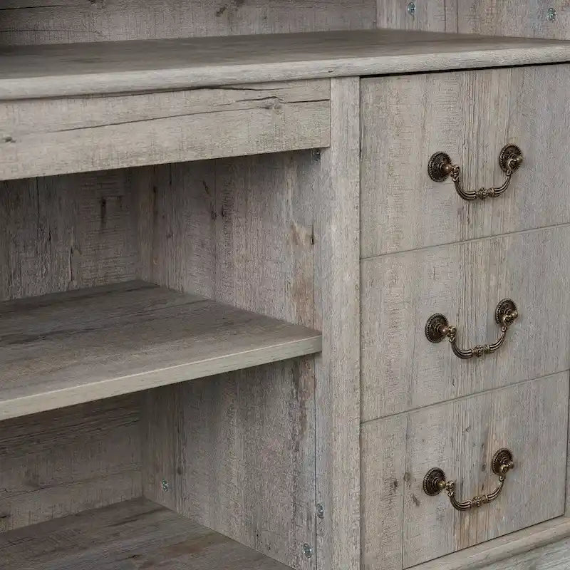 Traditional 60  TV Stand with Open and Closed Storage Space for TVs Up to 65