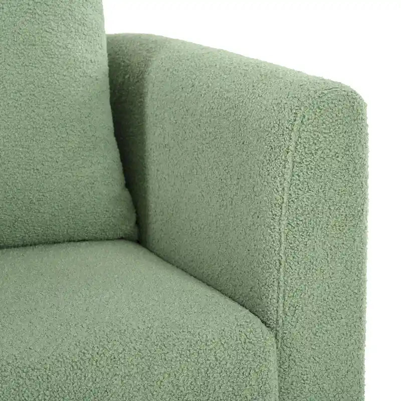 Modern 26.77  Upholstered Arm Chair with Solid Wood Legs and Waist Pillow