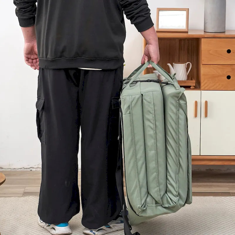 Light Green Modern 70.86 High Back Adjustable Foldable Recliner with Carry Bag for Outdoor Travel