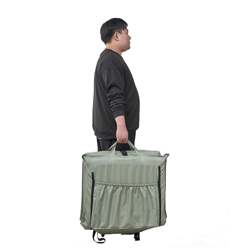 Light Green Modern 70.86 High Back Adjustable Foldable Recliner with Carry Bag for Outdoor Travel