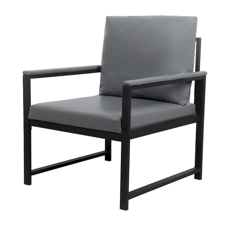 Modern 29.13  Arm Chair with Non-slip Adsorption Feet and Sturdy Metal Frame