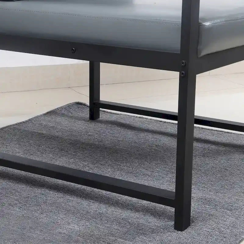 Modern 29.13  Arm Chair with Non-slip Adsorption Feet and Sturdy Metal Frame