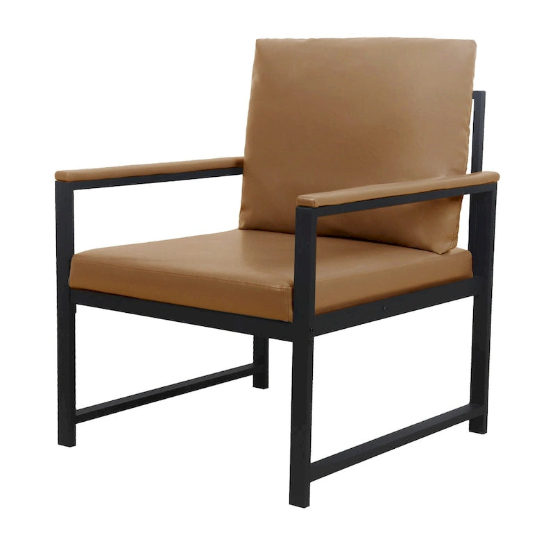 Modern 29.13  Arm Chair with Non-slip Adsorption Feet and Sturdy Metal Frame