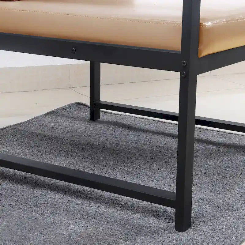 Modern 29.13  Arm Chair with Non-slip Adsorption Feet and Sturdy Metal Frame