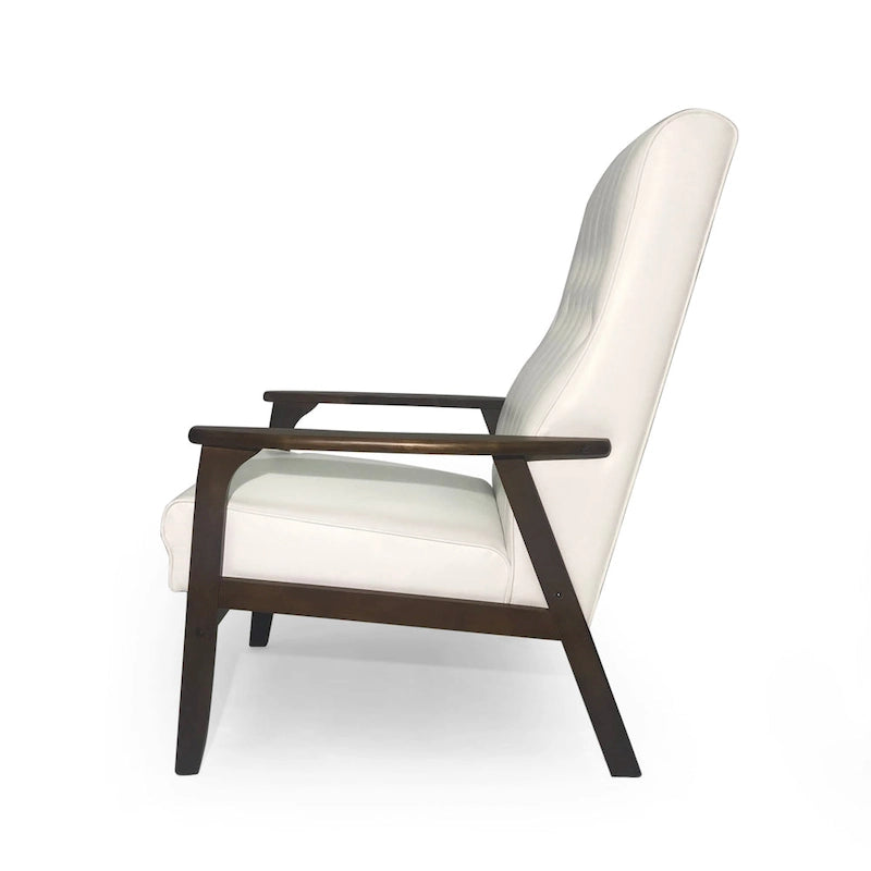 25.75  High Back Faux Leather Accent Chair