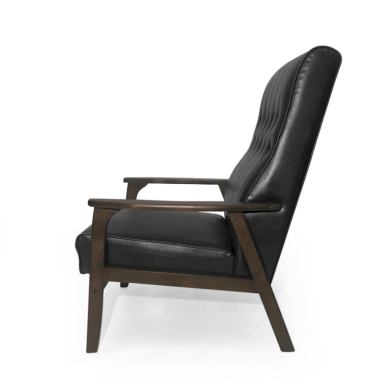 25.75  High Back Faux Leather Accent Chair