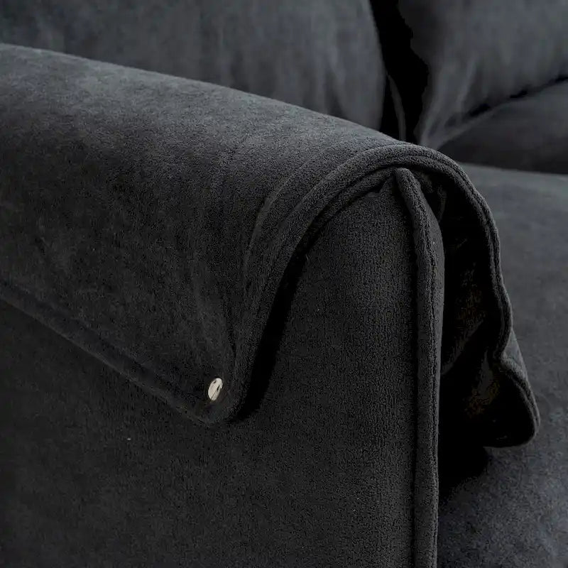 78.74  3-Seater L-Shaped Convertible Sectional Sofa with Footstools and Storage